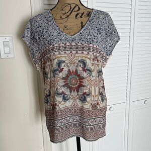Bohemian Floral Print Women's Top